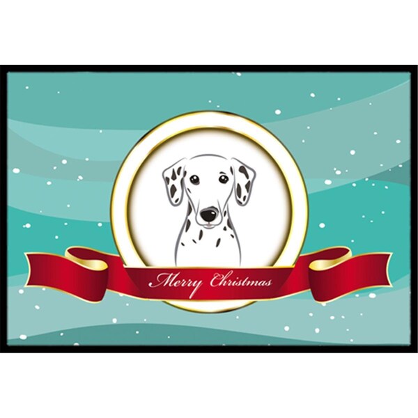 Carolines Treasures Dalmatian Merry Christmas Indoor and Outdoor Mat- 24 x 36 in. BB1520JMAT - main